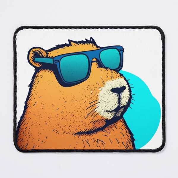 Item preview, Chill capybara with sunglasses, sticker art designed and sold by NxtGenArt.