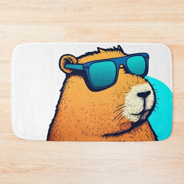 Item preview, Chill capybara with sunglasses, sticker art designed and sold by NxtGenArt.