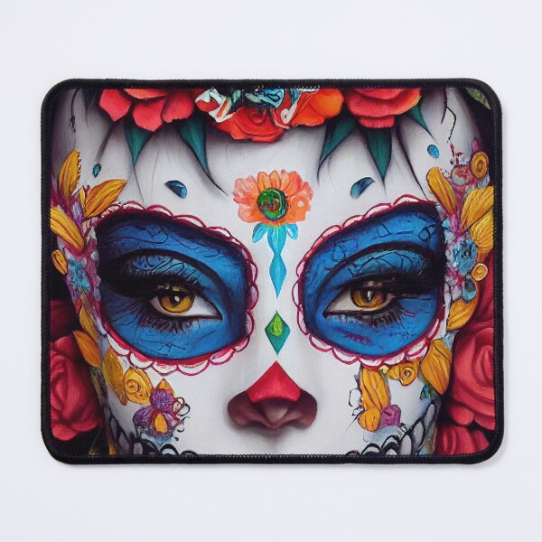 Item preview, Colorful Day of the Dead Mask Oil Painting - Add Vibrancy and Tradition to Your Home designed and sold by ABArtByAlexST.