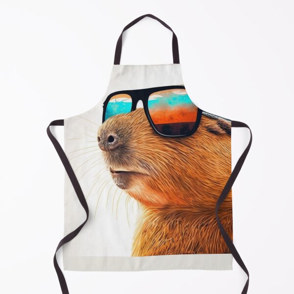 Item preview, Rad capybara with sunglasses designed and sold by NxtGenArt.