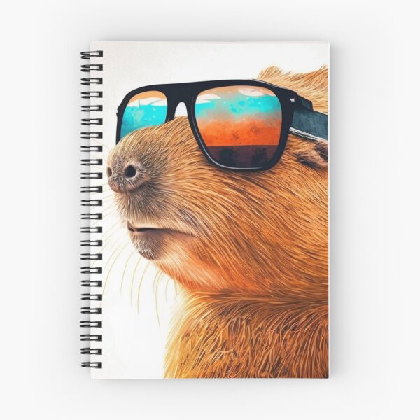 Item preview, Rad capybara with sunglasses designed and sold by NxtGenArt.