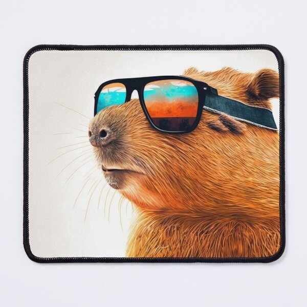 Item preview, Rad capybara with sunglasses designed and sold by NxtGenArt.