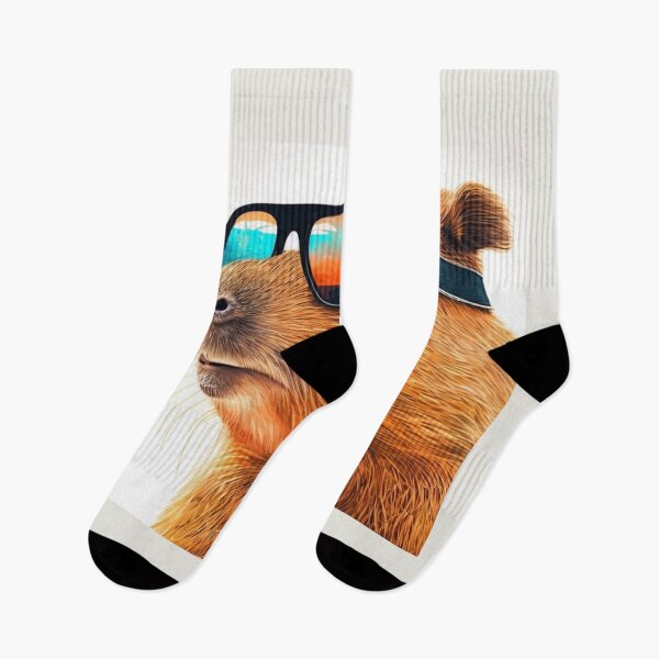 Item preview, Rad capybara with sunglasses designed and sold by NxtGenArt.