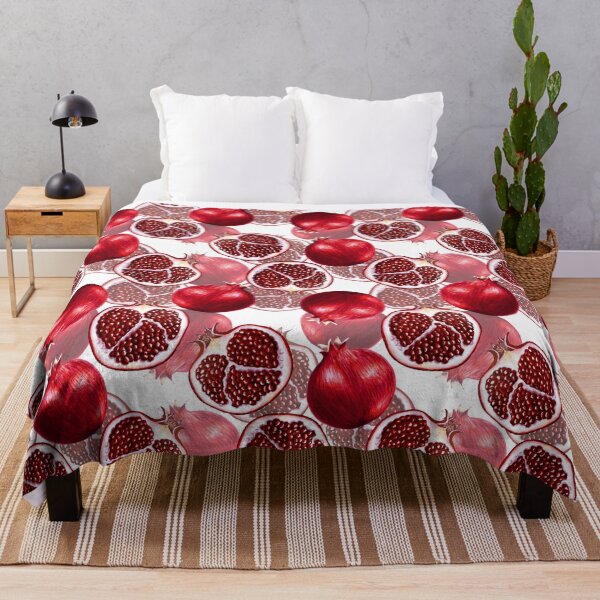 Item preview, Small pomegranates layered on white - seamless pattern designed and sold by Smetankinaart.