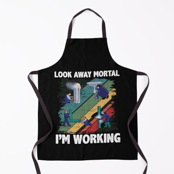 Item preview, Look Away Mortal I'M Working Funny Plumber designed and sold by Trendy Valley .