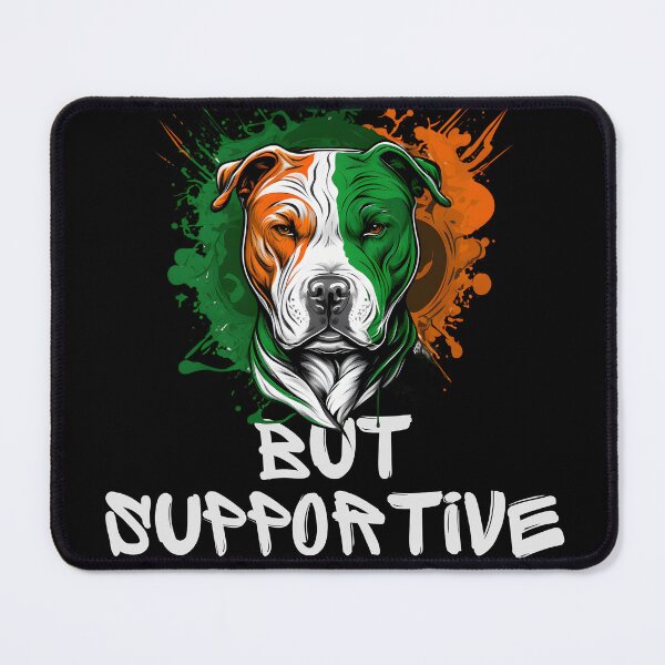 Item preview, not irish but supportive pitbull mom and dad designed and sold by cutefashion.