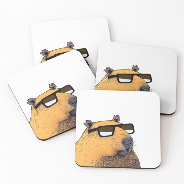 Item preview, Capybara boss with sunglasses, sticker art designed and sold by NxtGenArt.