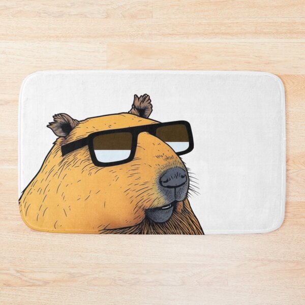 Item preview, Capybara boss with sunglasses, sticker art designed and sold by NxtGenArt.