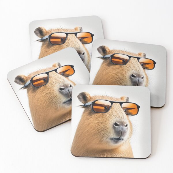 Item preview, Capybara with his yellow shades designed and sold by NxtGenArt.
