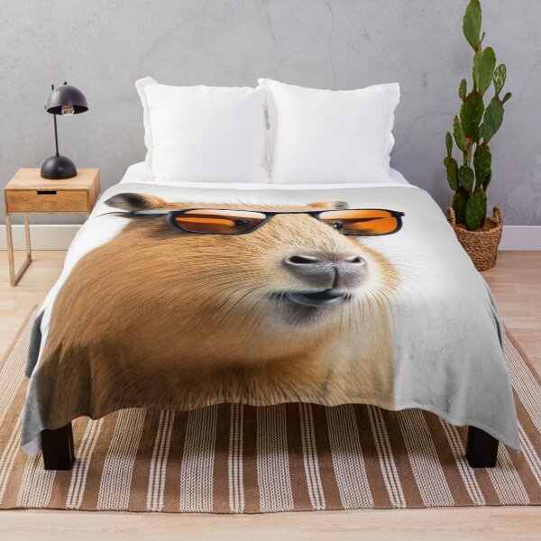 Item preview, Capybara with his yellow shades designed and sold by NxtGenArt.