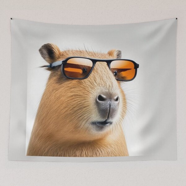 Item preview, Capybara with his yellow shades designed and sold by NxtGenArt.