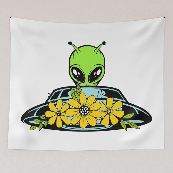 Item preview, Floral Alien Spaceship designed and sold by Blok45.