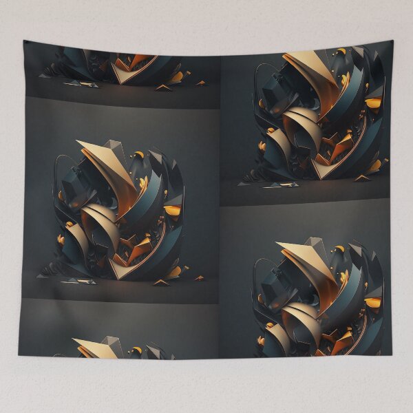 Item preview, Abstract Dark Shapes on Creative Black Background designed and sold by EnzoZs.