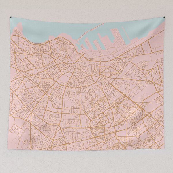 Item preview, Casablanca map, Morocco designed and sold by AnnaGo.