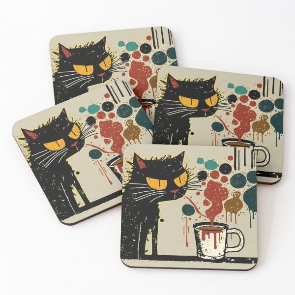 Item preview, Cat watches over his morning coffee designed and sold by NxtGenArt.