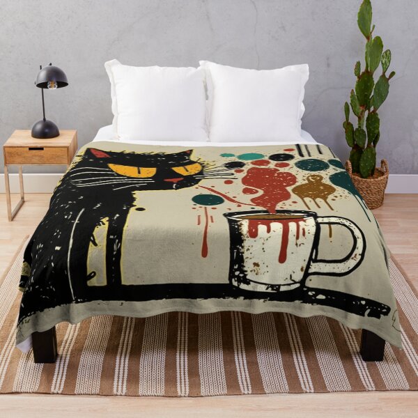Item preview, Cat watches over his morning coffee designed and sold by NxtGenArt.