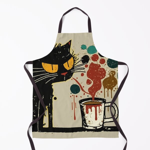 Item preview, Cat watches over his morning coffee designed and sold by NxtGenArt.