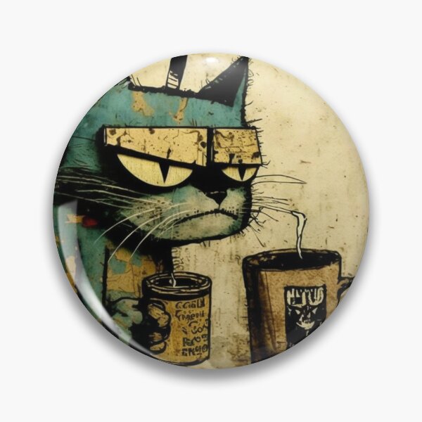 Item preview, Cat with morning coffee designed and sold by NxtGenArt.