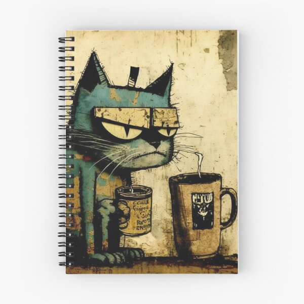 Item preview, Cat with morning coffee designed and sold by NxtGenArt.