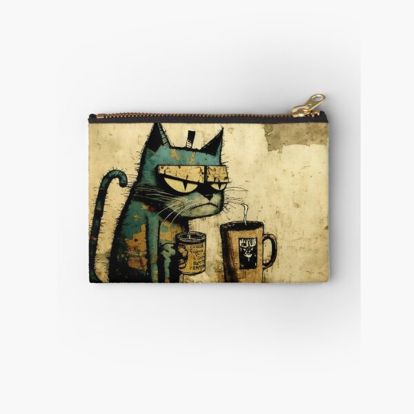 Item preview, Cat with morning coffee designed and sold by NxtGenArt.