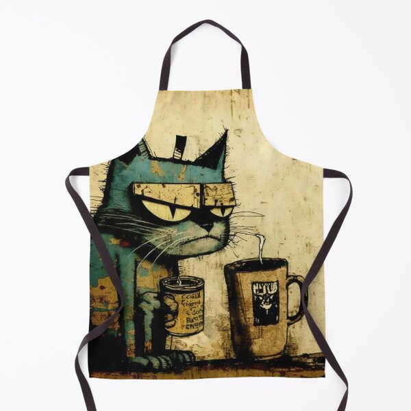 Item preview, Cat with morning coffee designed and sold by NxtGenArt.