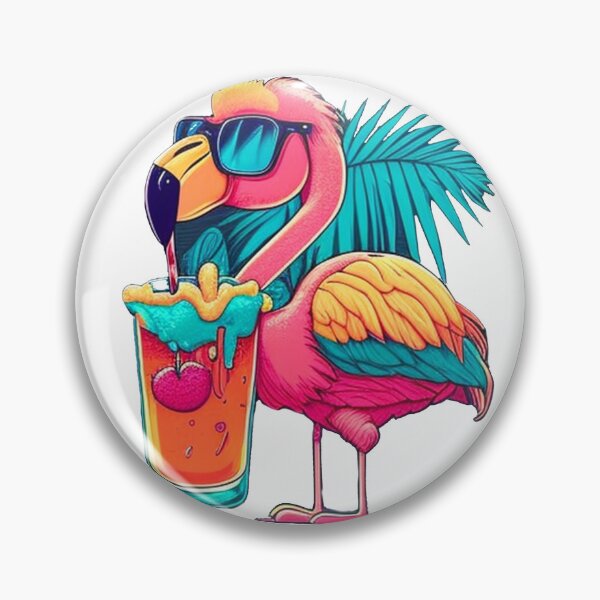 Item preview, Funny Flamingo Bird Design Stickers Tropical Summer Vacay Mode Vacation designed and sold by reddrive88.
