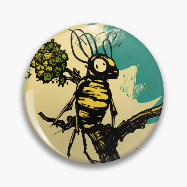 Item preview, Bee in nature, chilling on small tree designed and sold by NxtGenArt.