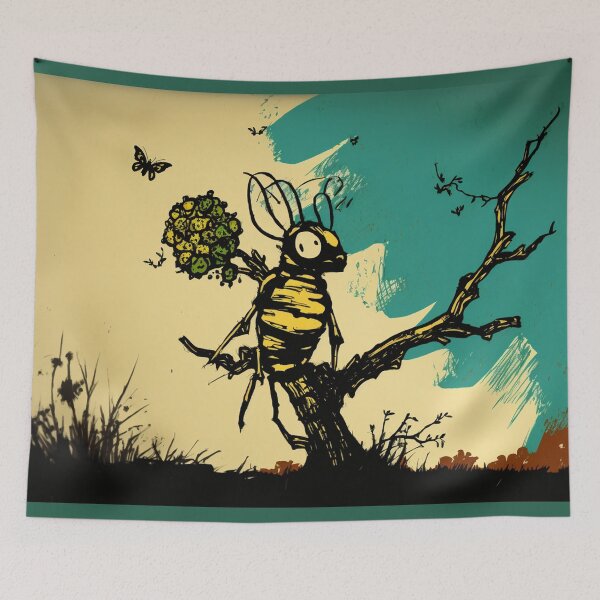 Item preview, Bee in nature, chilling on small tree designed and sold by NxtGenArt.