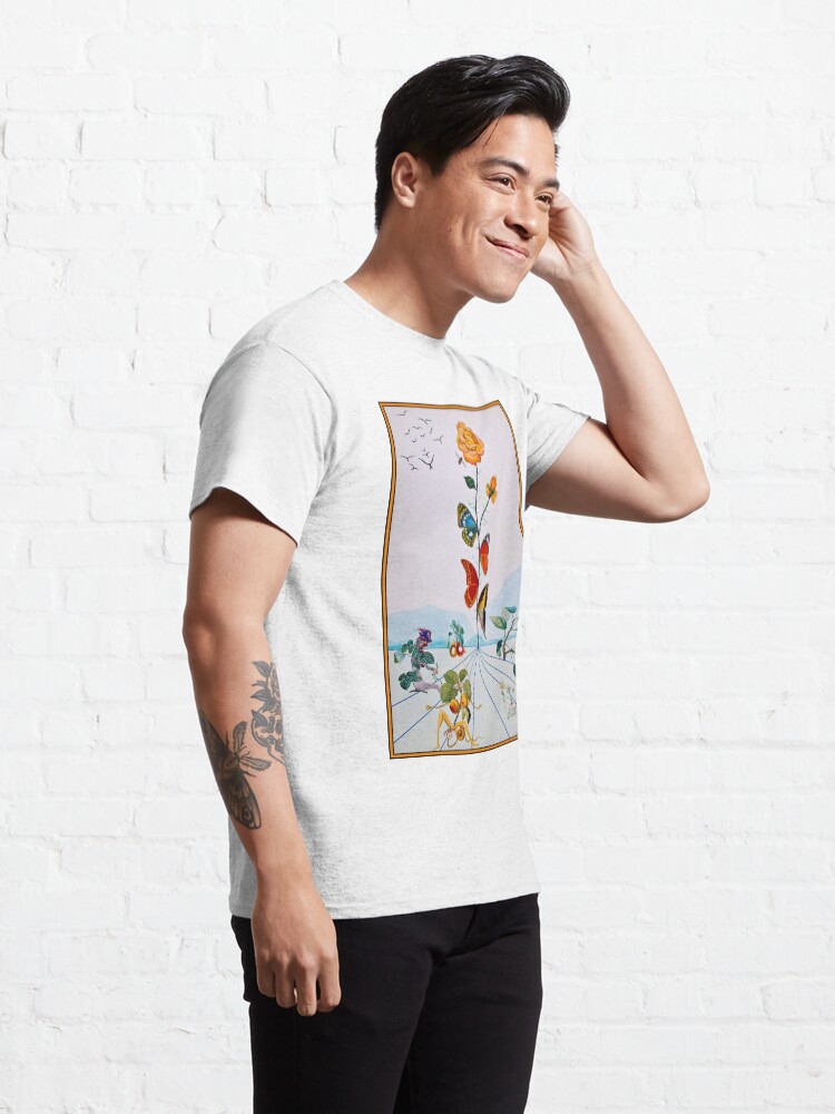 Alternate view of BUTTERFLY ROSE : Vintage Abstract Dali Painting Print Classic T-Shirt