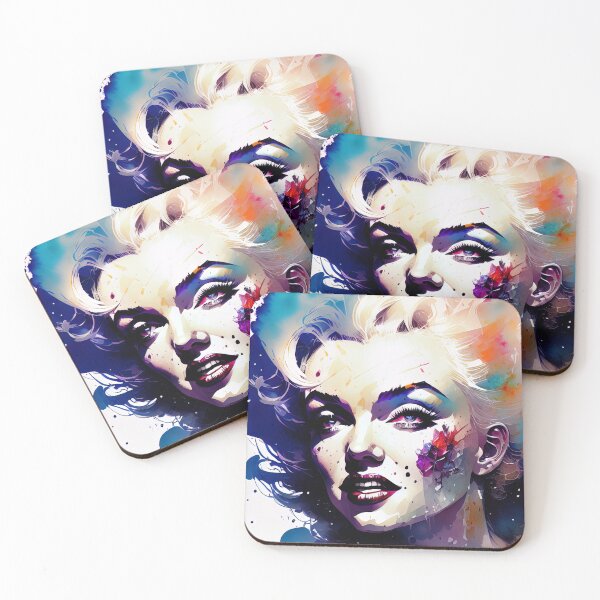 Item preview, Marilyn Monroe portrait in watercolor designed and sold by IkonixArt.