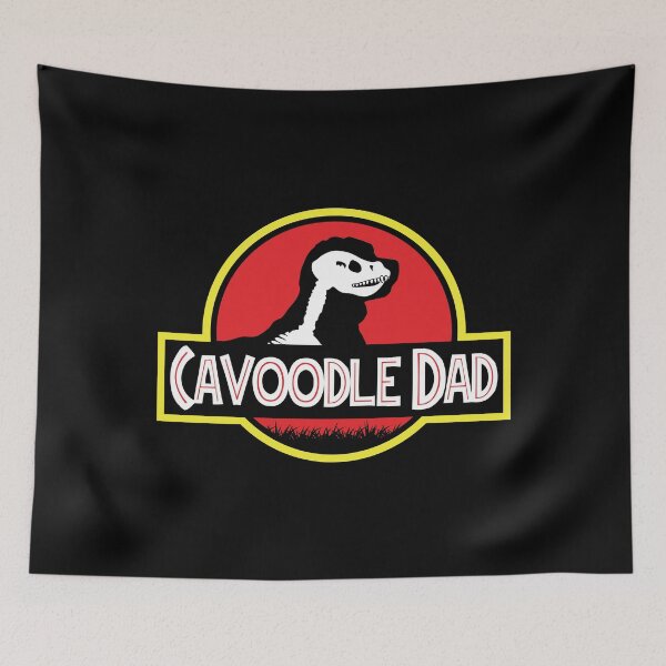 Item preview, (For Dark Background) Jurassic Cavoodle Dad designed and sold by More Cute Dogs.