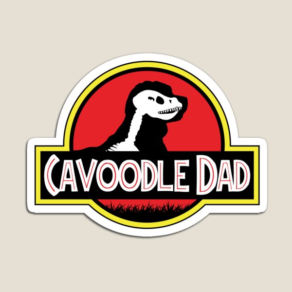 Item preview, (For Dark Background) Jurassic Cavoodle Dad designed and sold by More Cute Dogs.