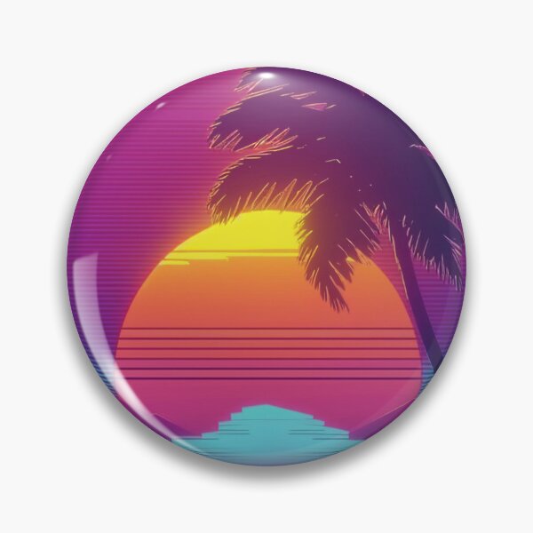 Item preview, 80s Retro Synthwave Sun and Palms designed and sold by RESToRAPTOR.