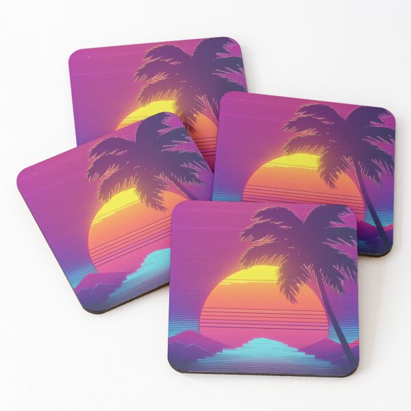 Item preview, 80s Retro Synthwave Sun and Palms designed and sold by RESToRAPTOR.
