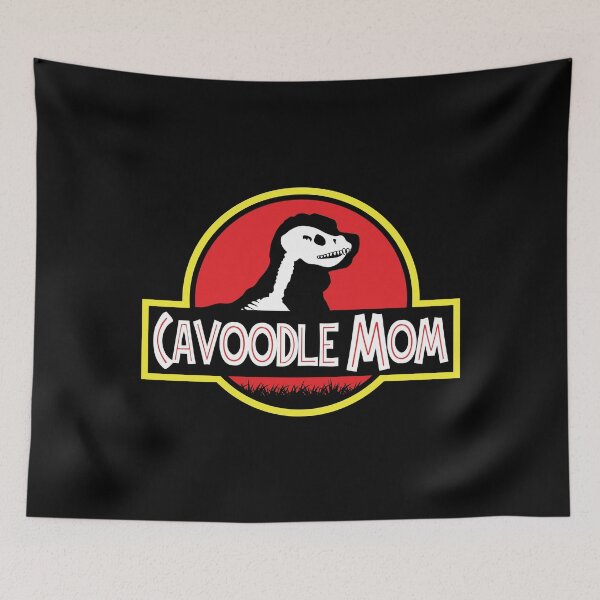 Item preview, (For Dark Background) Jurassic Cavoodle Mom designed and sold by More Cute Dogs.