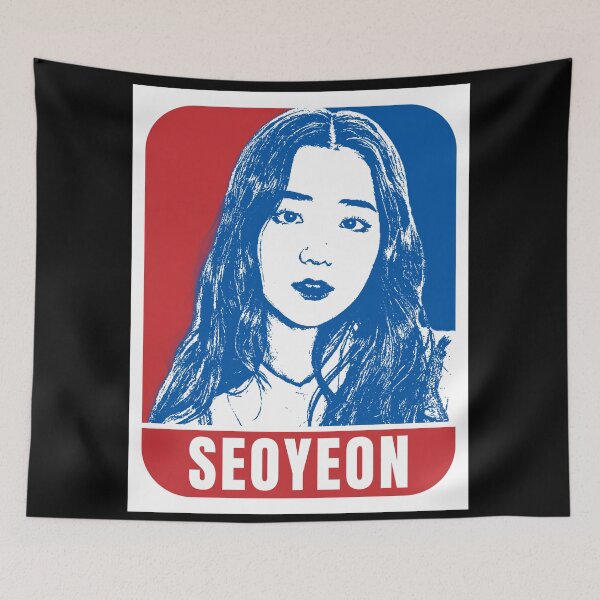 Item preview, tripleS Seoyeon Sketch Silhouette Blue and Red designed and sold by AliffStudio.