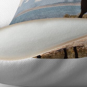 Alternate view of A Day at the Beach Throw Pillow