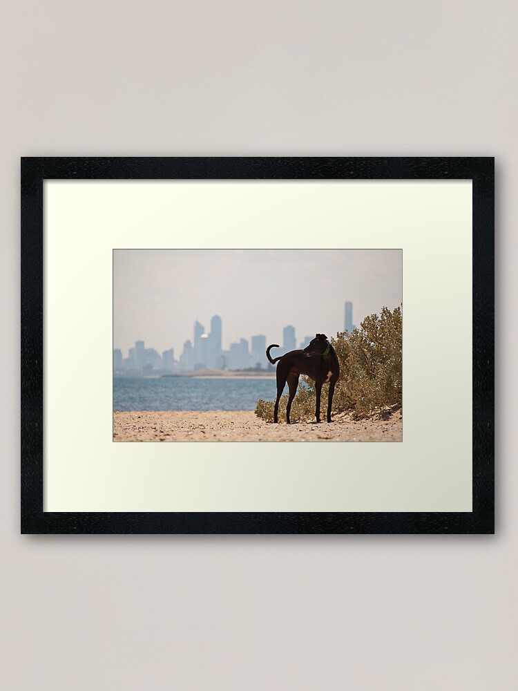 Alternate view of A Day at the Beach Framed Art Print