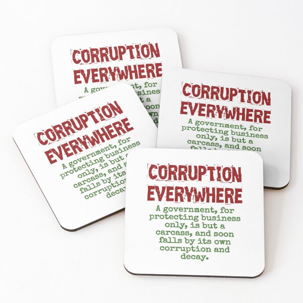 Item preview, A Government For Protecting Business Only - Corruption Quote designed and sold by CrankyOldDude.