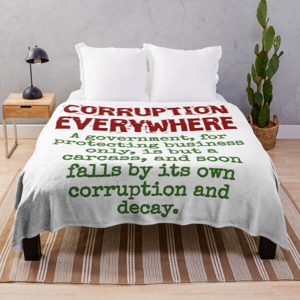 Item preview, A Government For Protecting Business Only - Corruption Quote designed and sold by CrankyOldDude.