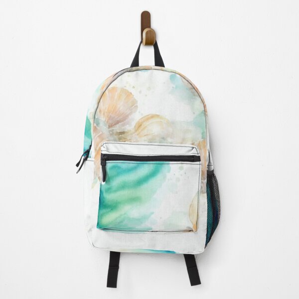Item preview, Sea theme. Shells, waves. Watercolor and cryon art. Pastel colors. White background designed and sold by evk-art.