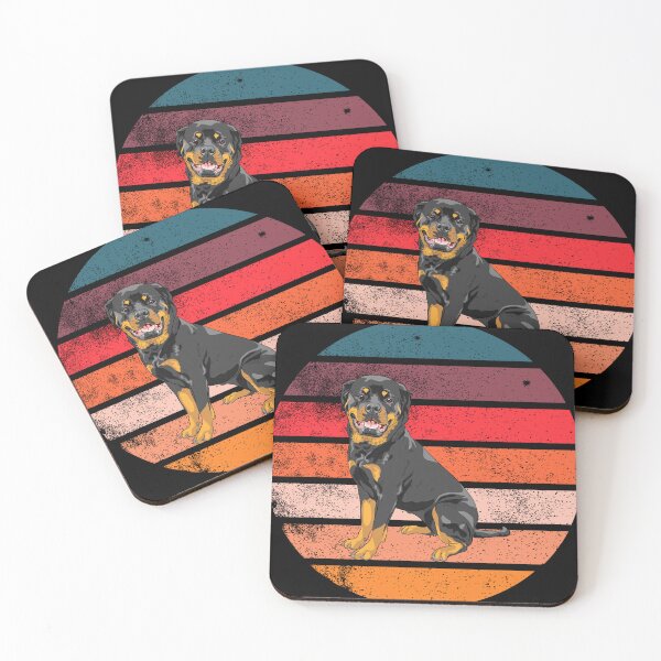 Item preview, Rottweiler Retro sunset designed and sold by Way Cool Tees.