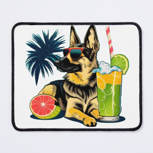 Item preview, Funny German Shepherd Design Sticker Dog Tropical Summer Vacay Mode Vacation designed and sold by reddrive88.