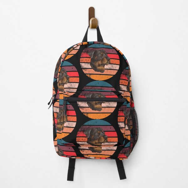 Item preview, Rottweiler Head Retro Sunset designed and sold by Way Cool Tees.
