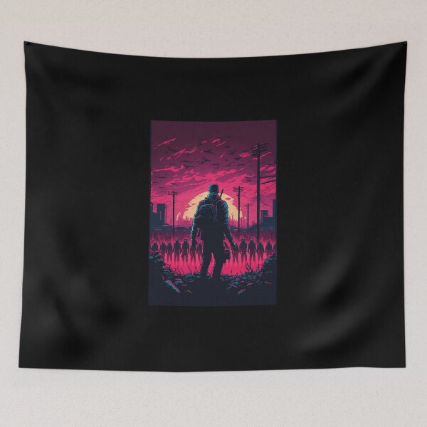 Item preview, Retro Synthwave Zombi Apocalypse designed and sold by RESToRAPTOR.