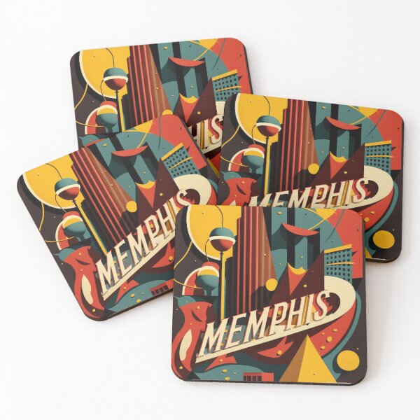 Aperçu de l'œuvre Memphis, ville géométrique créée et vendue par NISATO-ART.