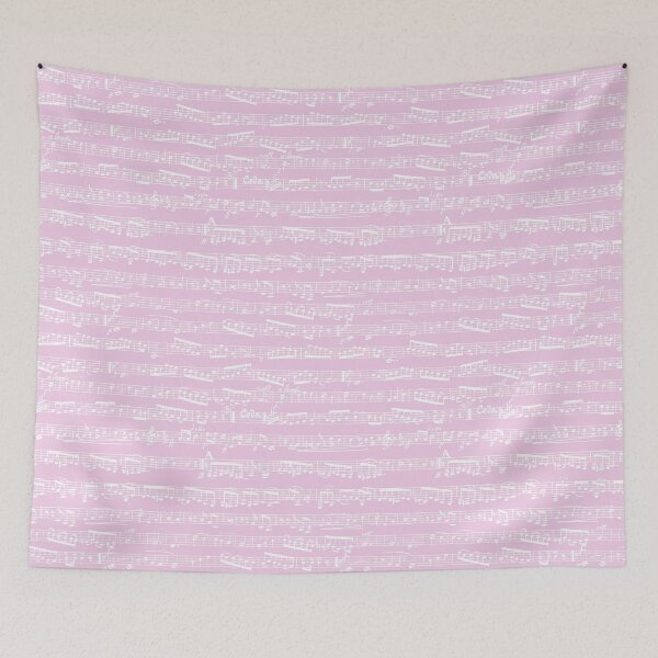 Item preview, Pink Sheet Music Notes Pattern - Musical Notation designed and sold by inspirationzgal.