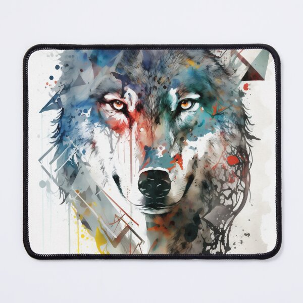 Item preview, Geometric Wolf Portrait designed and sold by sketchzen.