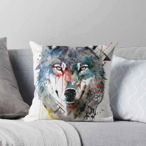 Item preview, Geometric Wolf Portrait designed and sold by sketchzen.