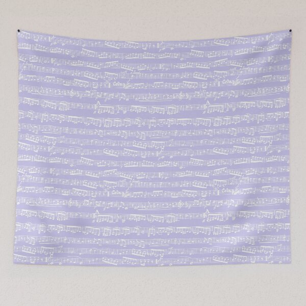 Item preview, Lilac Music Notes Pattern - Purple Musical Notation designed and sold by inspirationzgal.